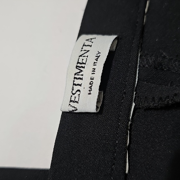 Vestimenta Italy‎ Black Straight-Leg Trousers Pants Size 26 - Picture 3 of 5